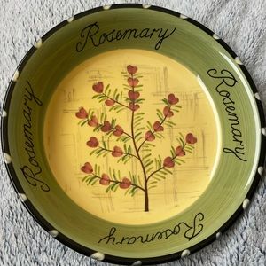 CERTIFIED INTERNATIONAL - CULINARY HERBS - ROSEMARY- 9 3/8" SALAD PASTA BOWL